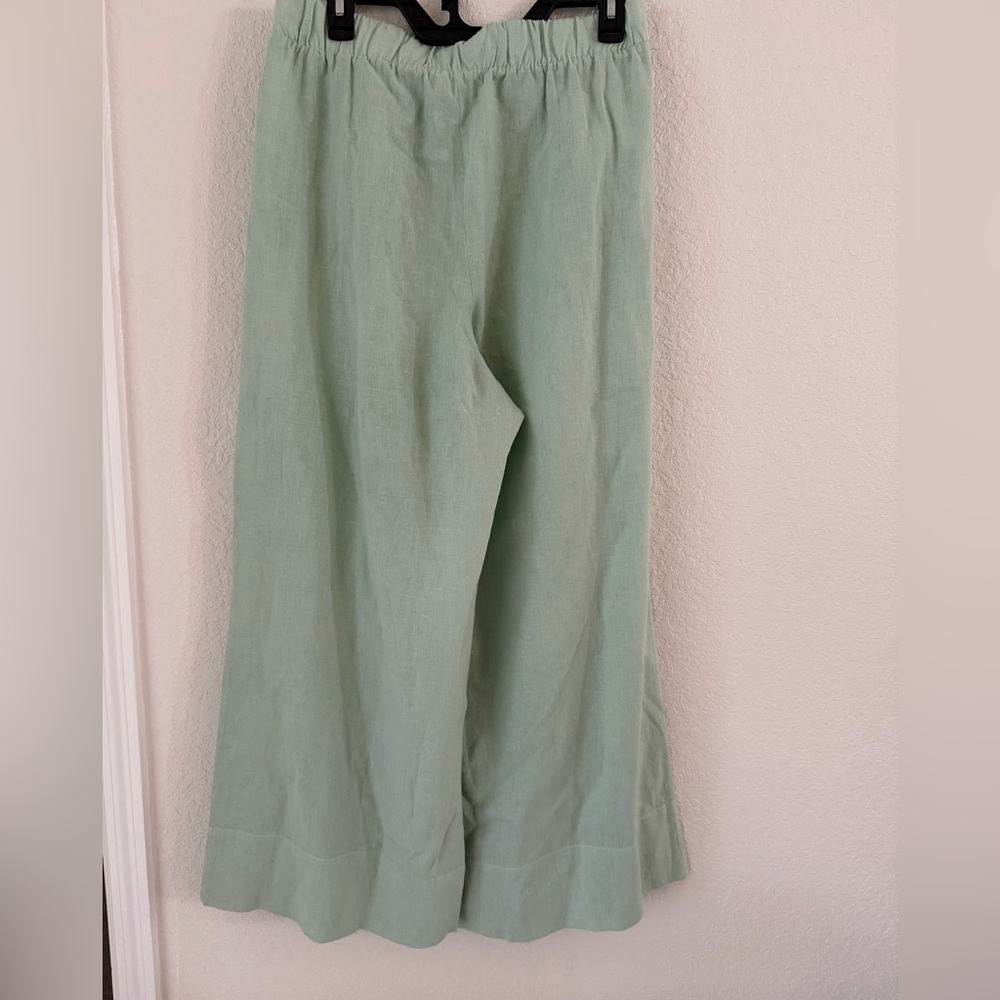 Stateside Mint Green Wide-LegPull-On Pants Size M - Picture 2 of 5